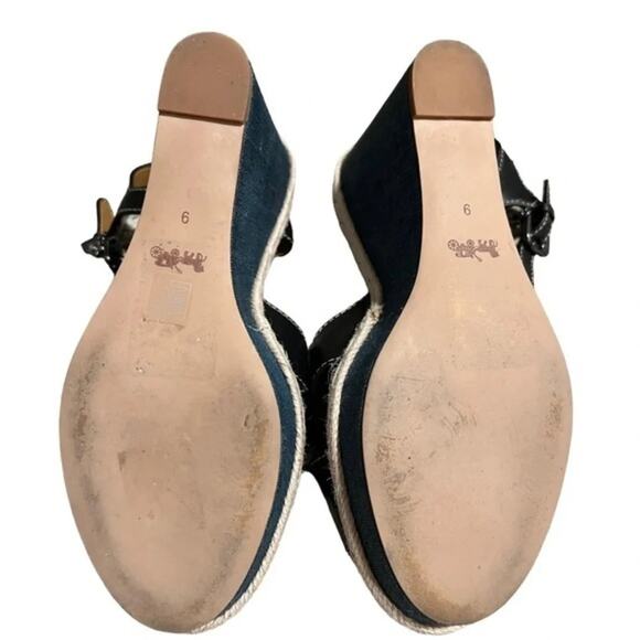 Coach Women's‎ Eaton Black Wedge Sandal Sz 9 - Picture 9 of 10